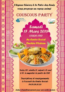 Couscous Party 17 Mars 2018