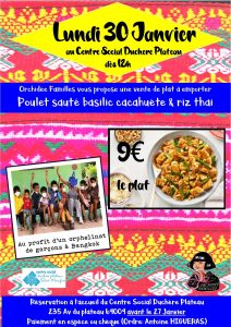 affiche repas centre social plateau 30 janvier