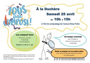 affiche événement tous au compost Duchère 