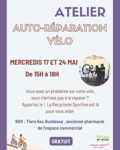 Atelier réparation Vélo à la Duchesse La DUchère