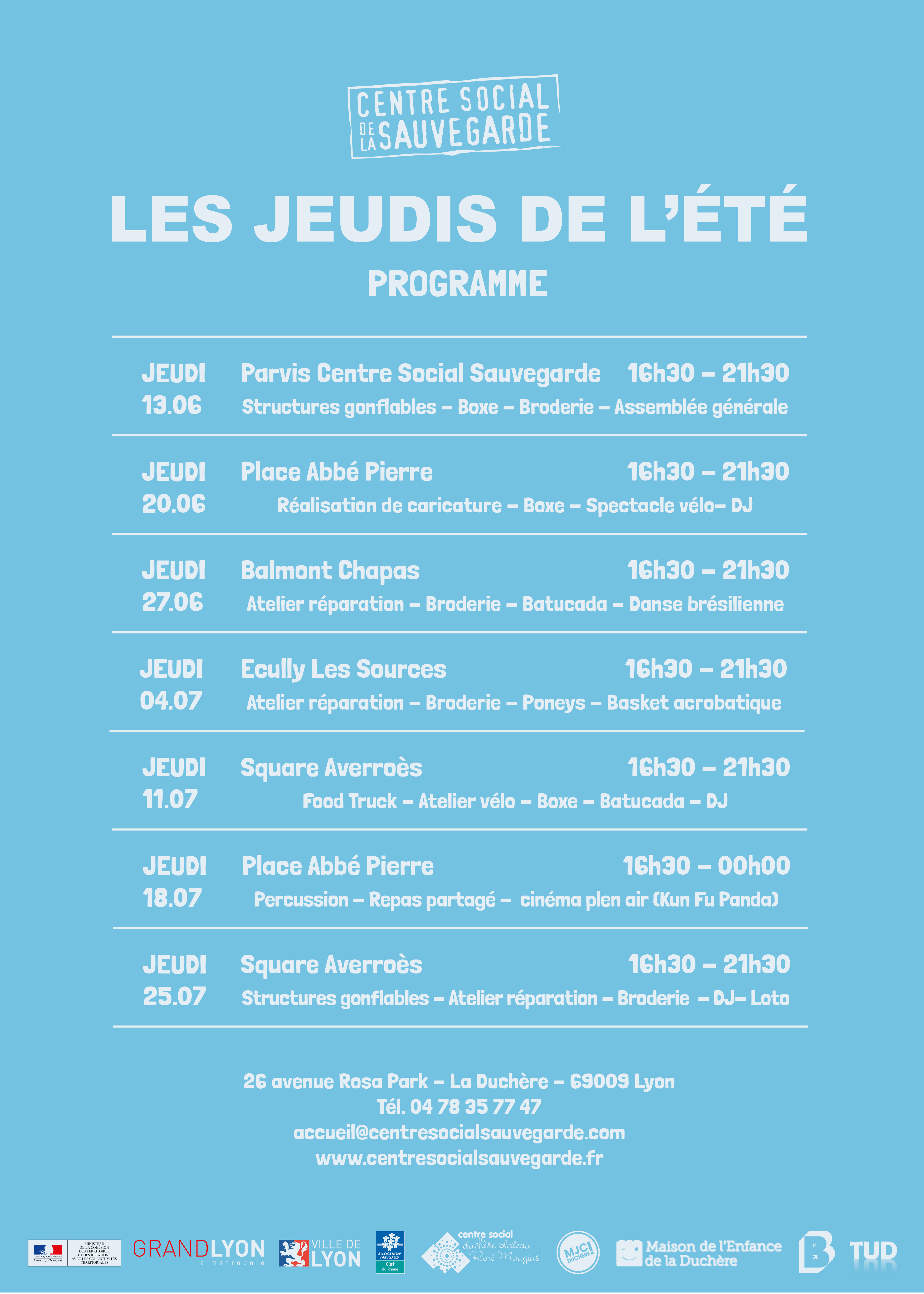 Programme Jeudis de l'été