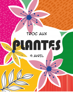 Affiche, troc aux plantes