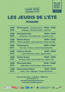 Programme les jeudis de l'été