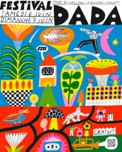 Festival DADA 2026, les 6 et 7 juin au Parc du Vallon - La Duchère, Lyon 9. Organisé par la MJC Duchère. Horaires : samedi 6 juin dès 15h et dimanche 7 juin dès 14h